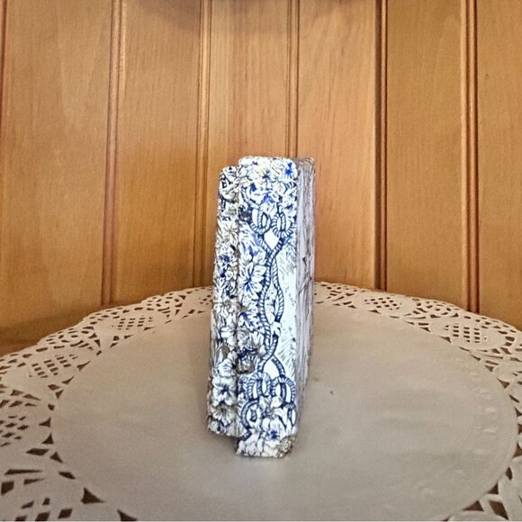 Dior Square Holiday Toile Empty Box Blue White Design Elegant Keepsake Gift Box - Picture 2 of 5